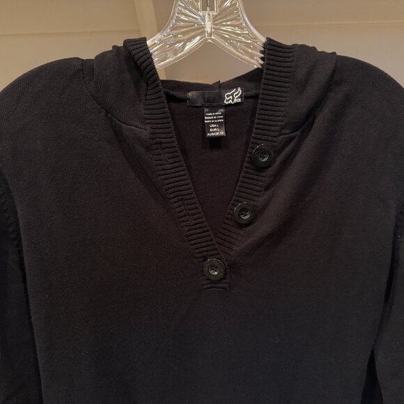 Fox Black Sweater Size Large - Picture 3 of 5